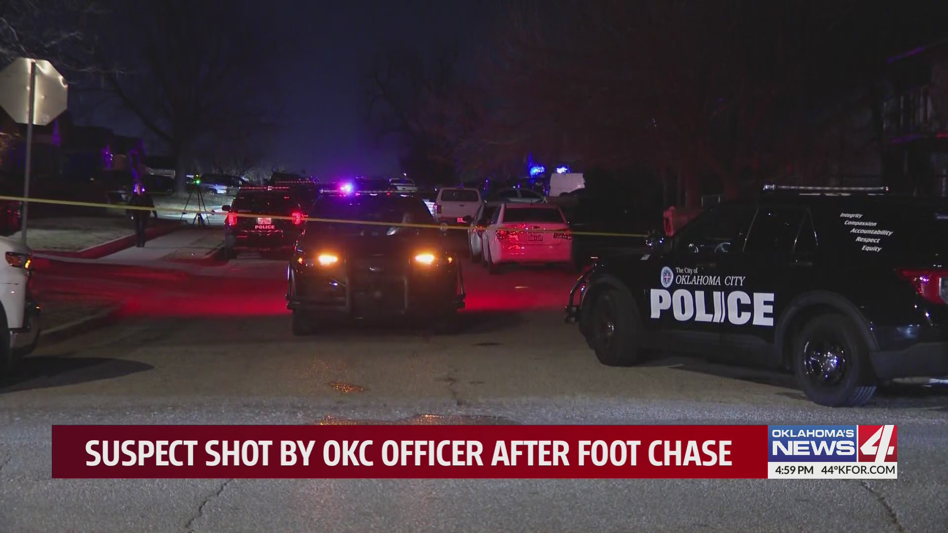Suspect shot by OKC officer after foot chase – KFOR.com Oklahoma City