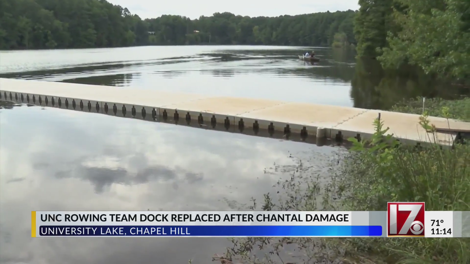UNC rowing dock damaged by Chantal replaced – CBS17.com