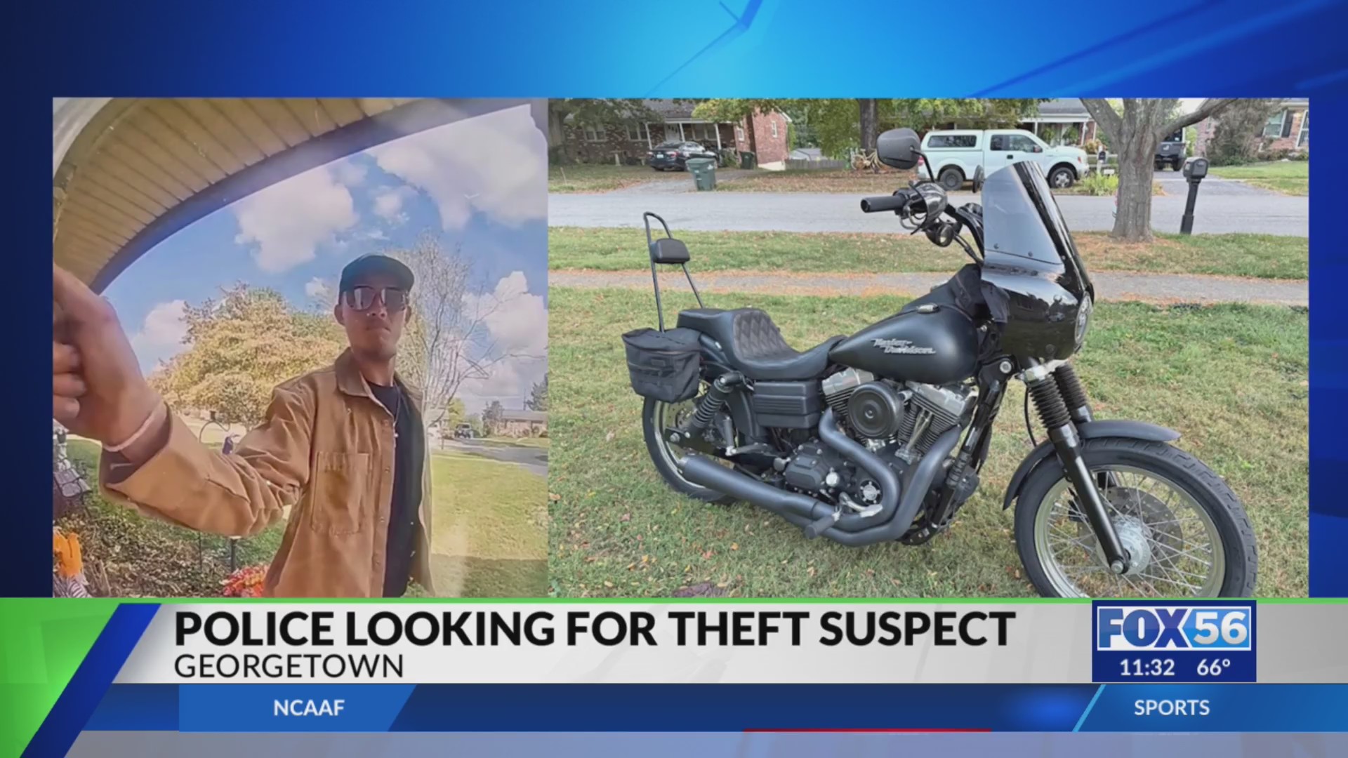 Georgetown police searching for man caught on camera after motorcycle ...