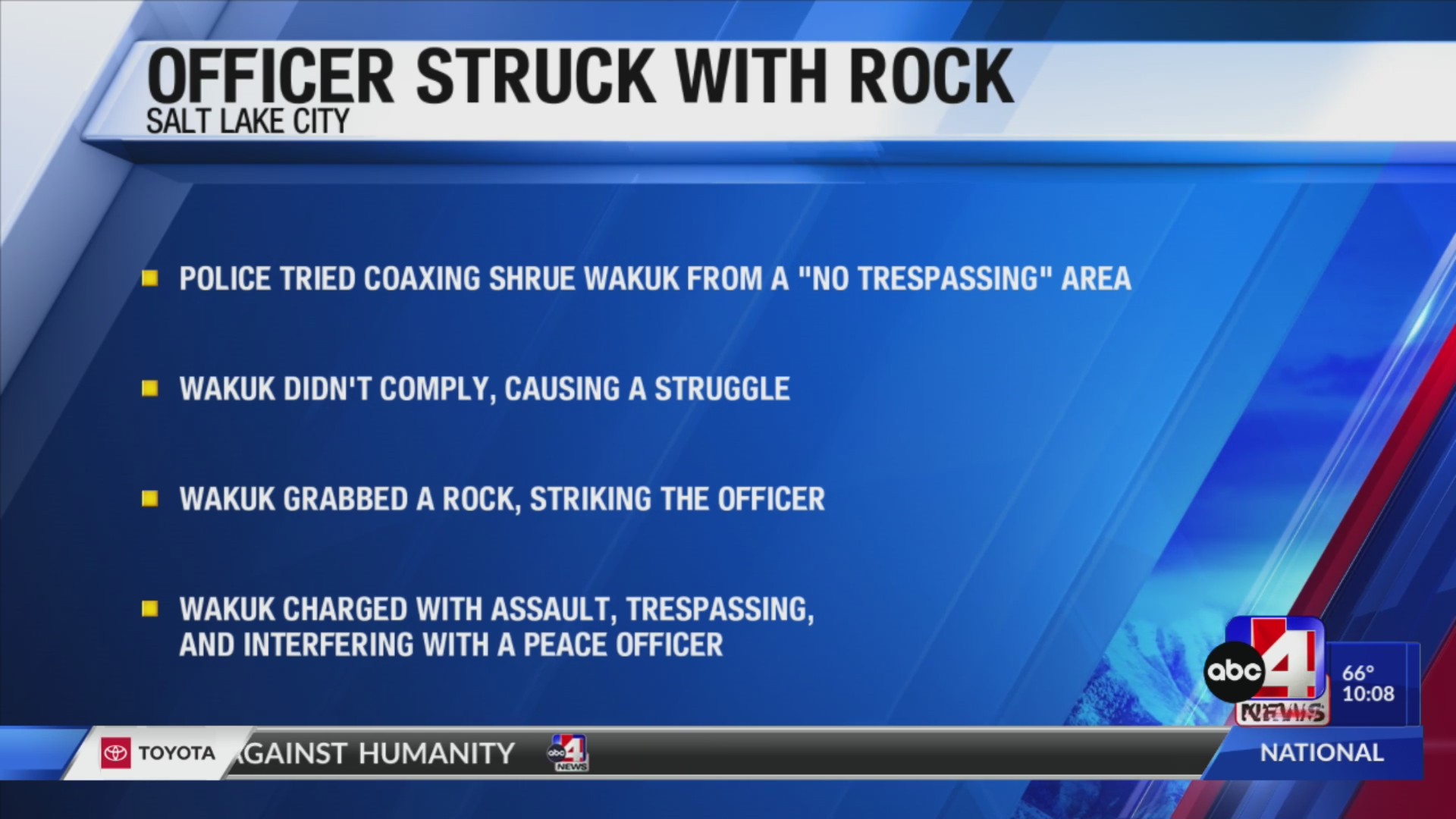 Woman arrested and charged for attacking SLCPD officer with rock ...
