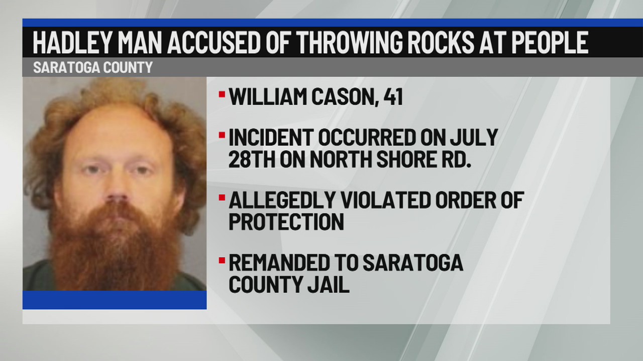 Hadley Rocks Hadley man accused of throwing rocks at people – NEWS10 ABC