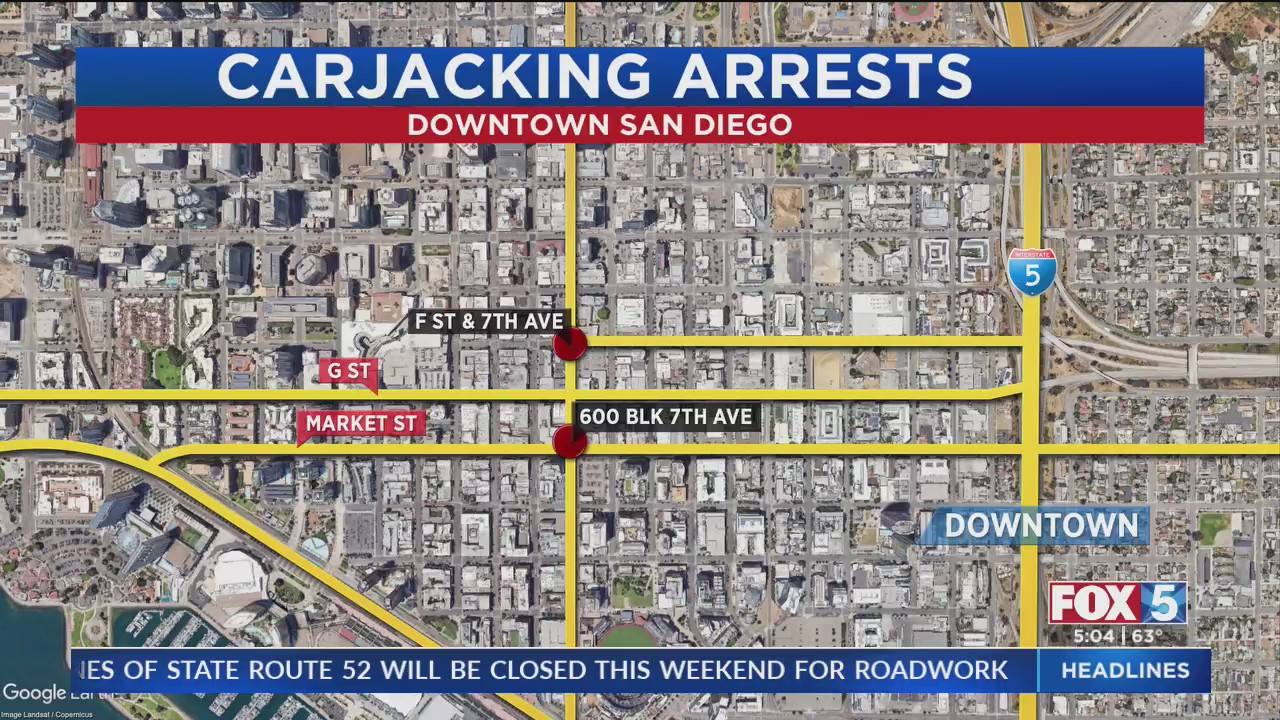Carjacking suspects arrested after altercation in San Diego – FOX 5 San ...