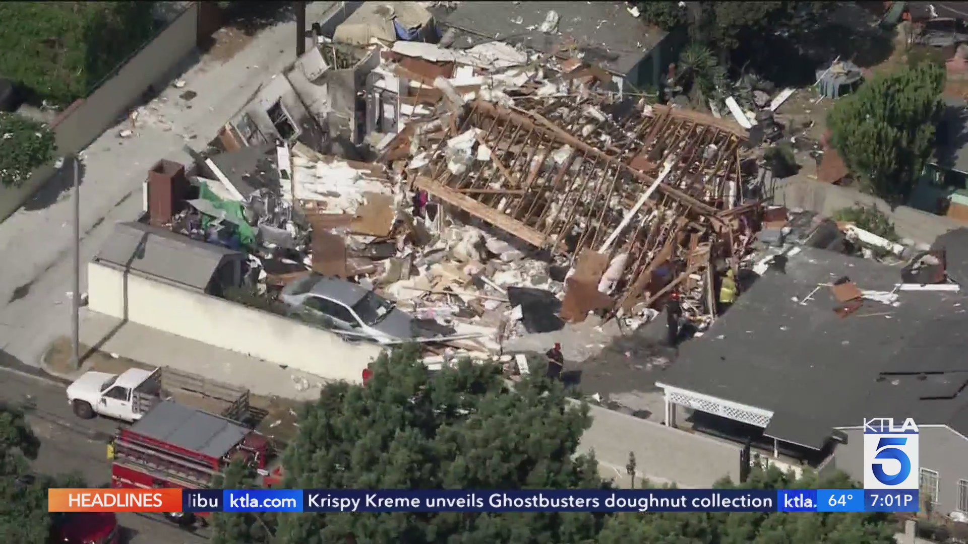 At least one injured after house explodes in Long Beach – KTLA