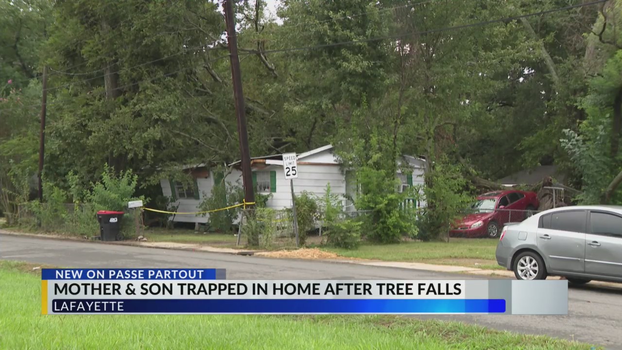 Mother and son trapped in home after tree falls – KLFY.com