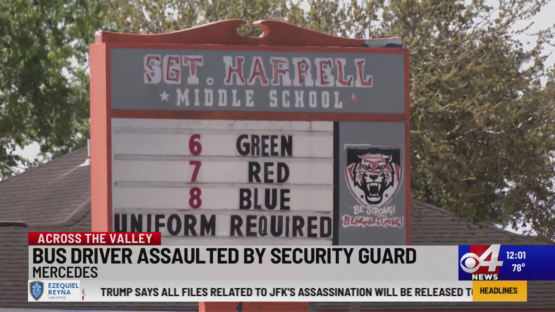 Security guard arrested for assaulting school bus driver – KVEO-TV