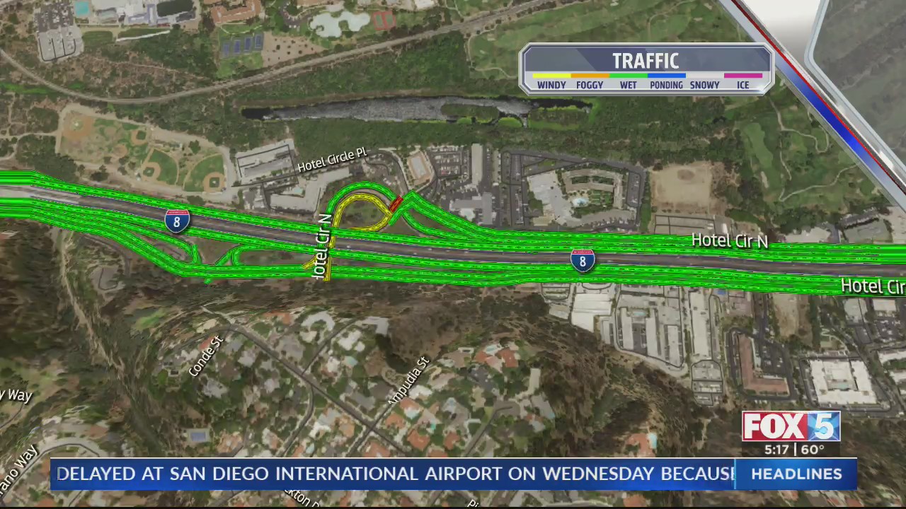 Traffic collision blocks all lanes on westbound I8 FOX 5 San Diego