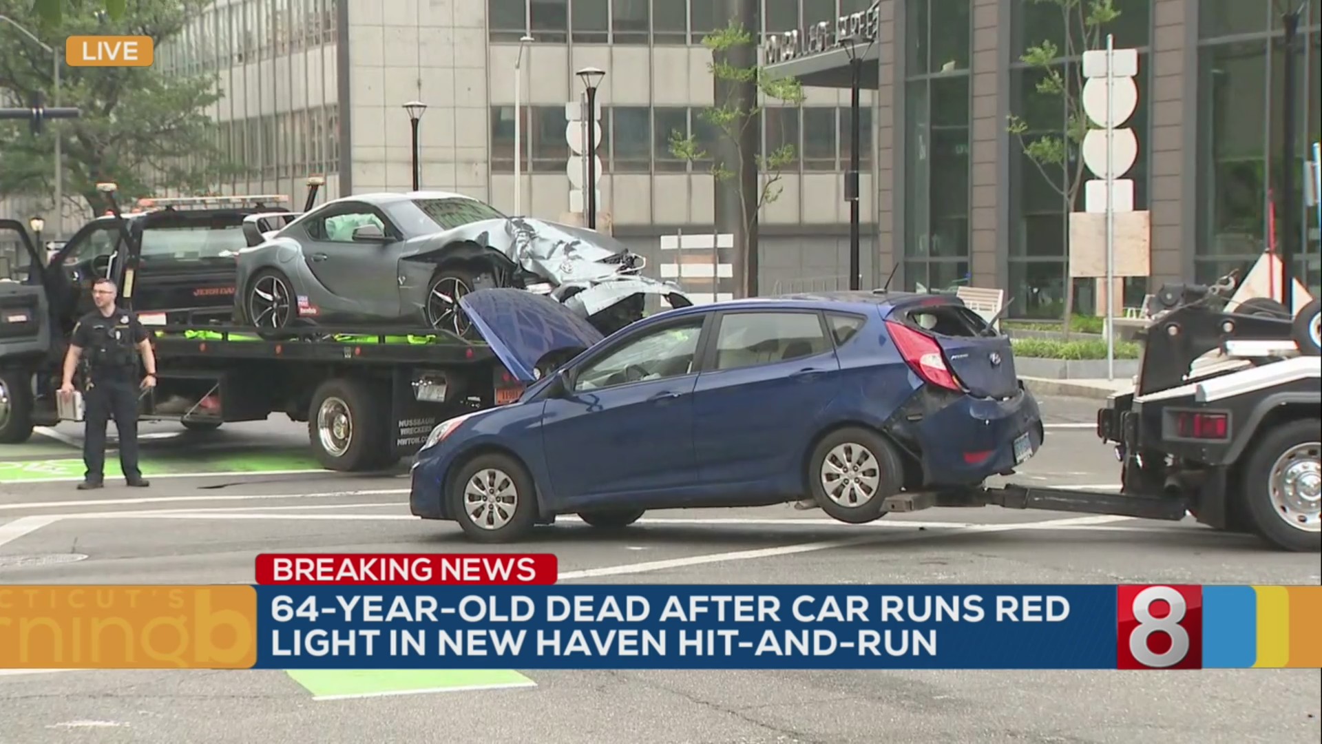 64-year-old dead after car runs red light in New Haven hit-and-run ...