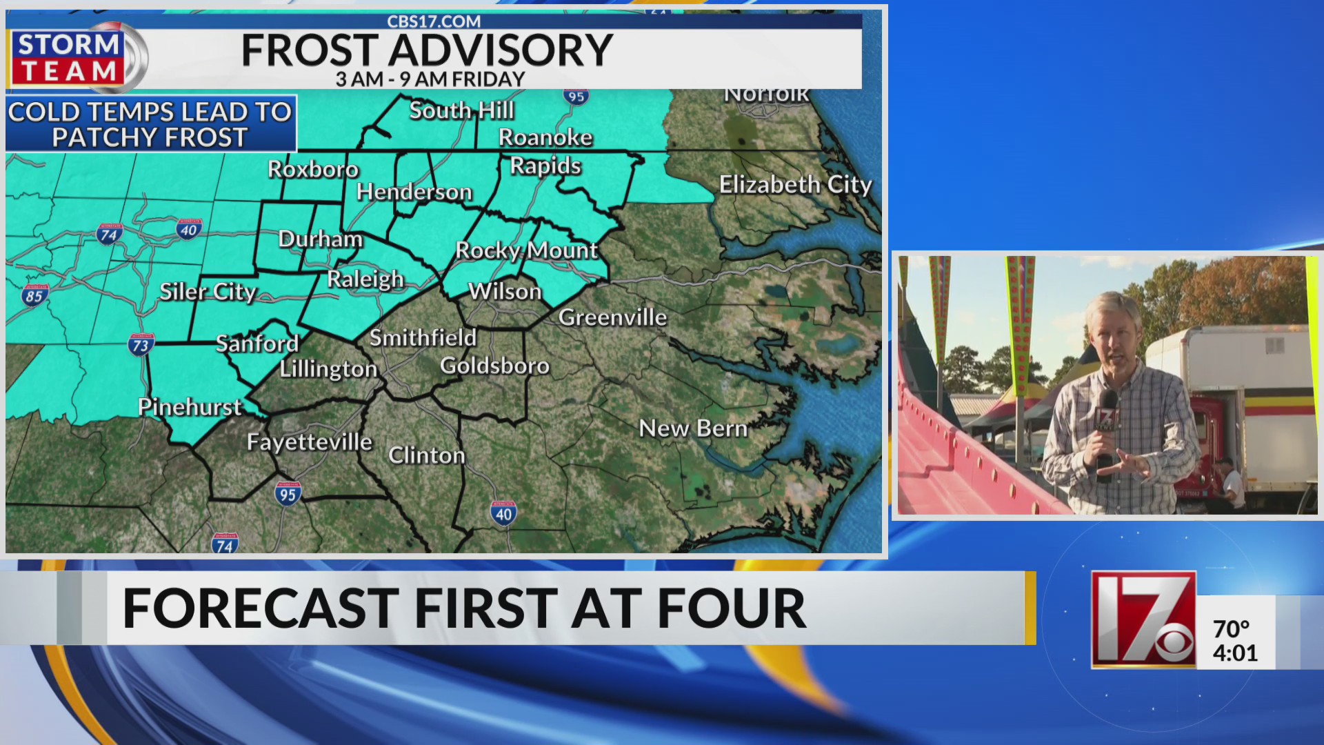 Frost advisory in central North Carolina – CBS17.com