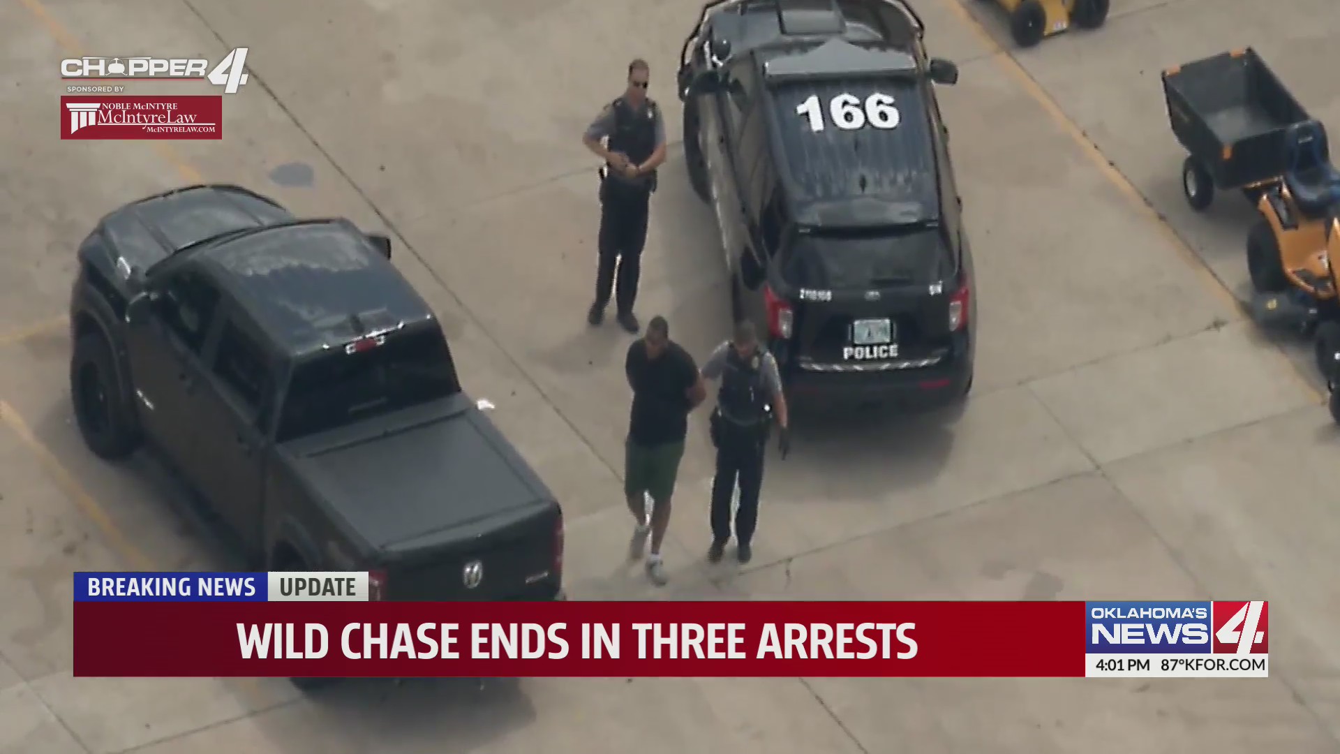 Wild chase ends in three arrests – KFOR.com Oklahoma City