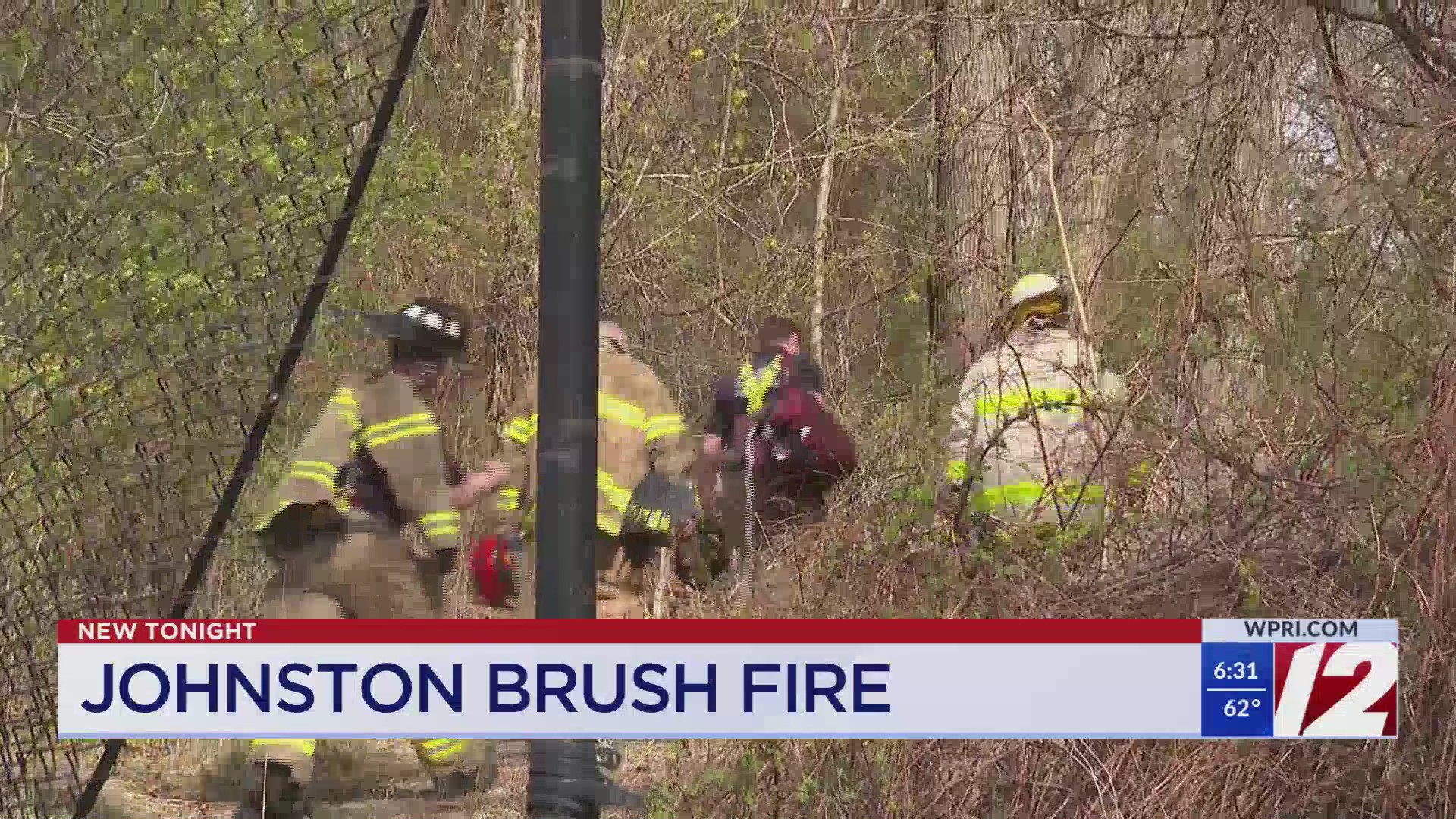 Crews battle brush fire in Johnston – WPRI.com