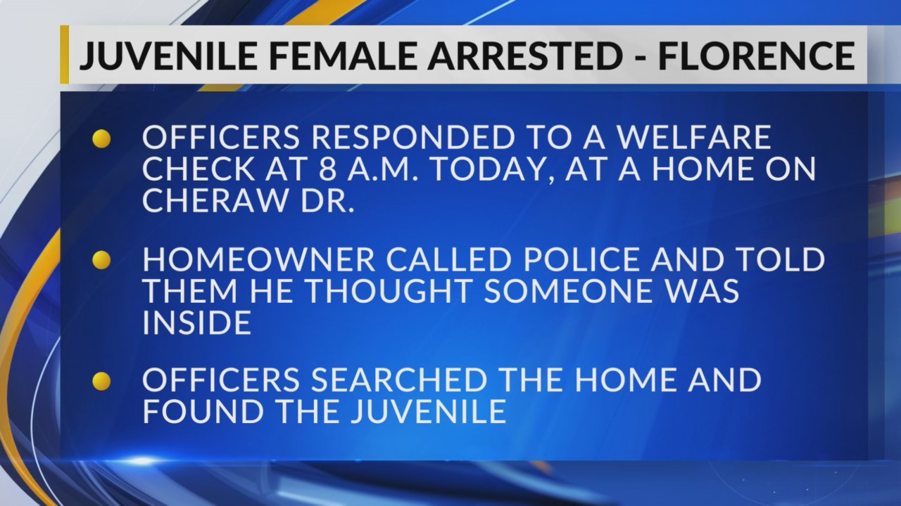 Juvenile girl accused of fighting with Florence officers during arrest ...