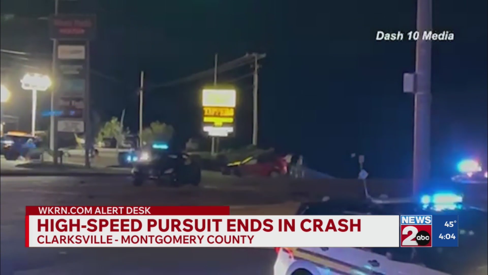 High-speed pursuit ends in crash in Clarksville – WKRN News 2