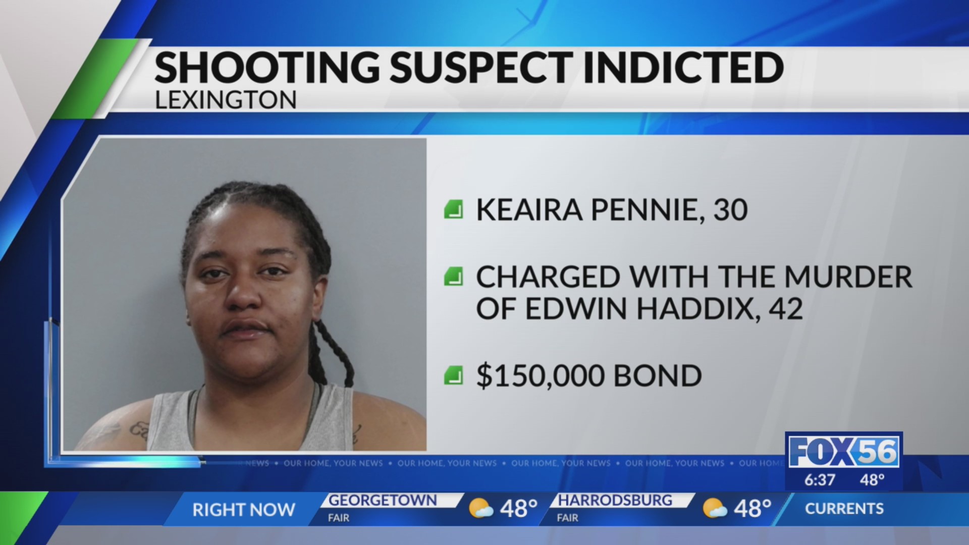Woman indicted in Lexington shooting death – FOX 56 News