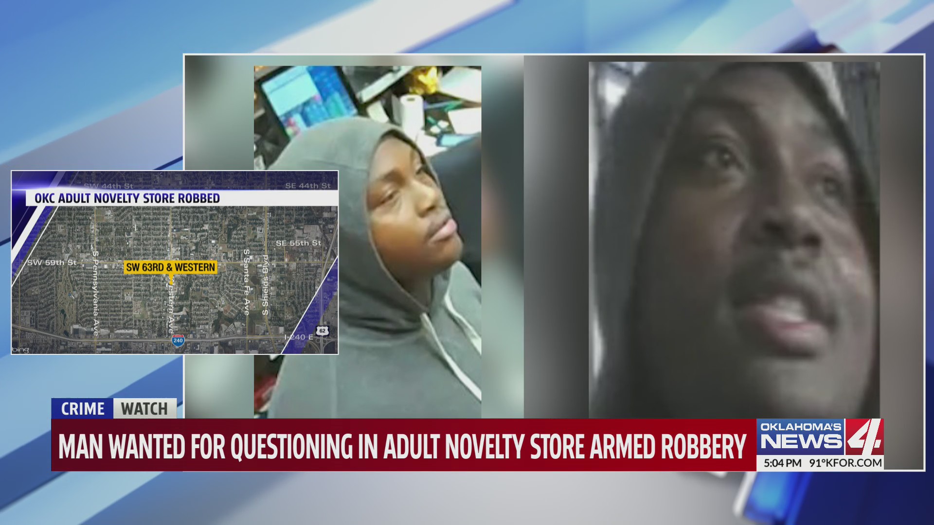 Man wanted for questioning in adult novelty store armed robbery – KFOR ...