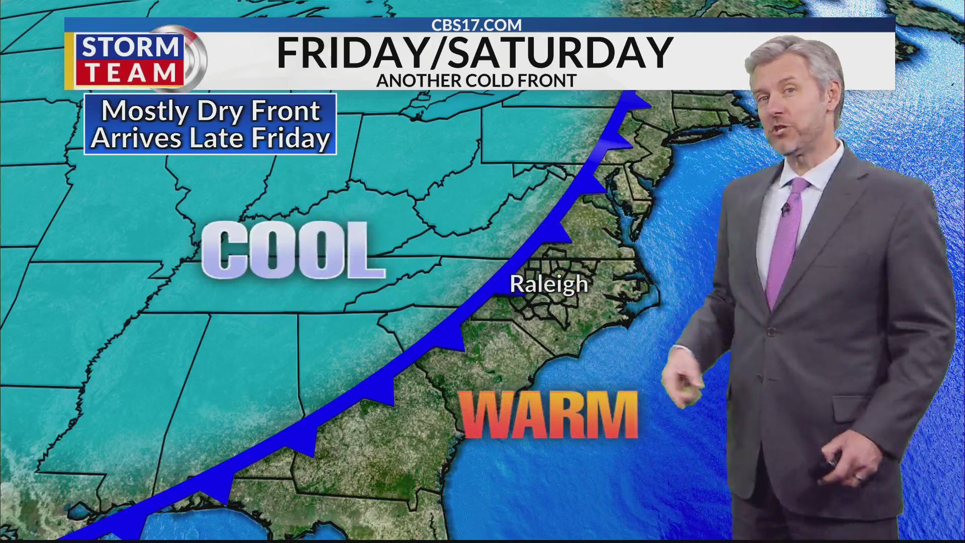 Warming trend on the way before weekend cold front – CBS17.com