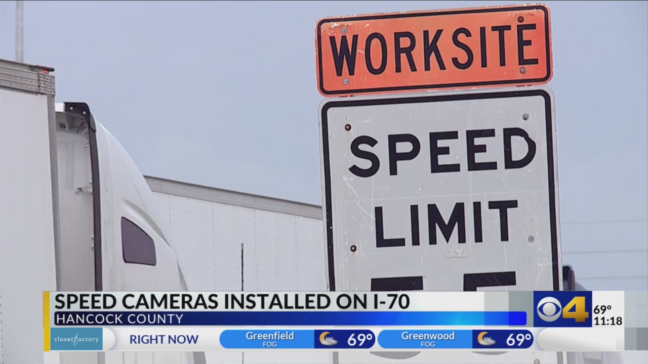 INDOT to deploy speed cameras in Hancock County I70 construction zone