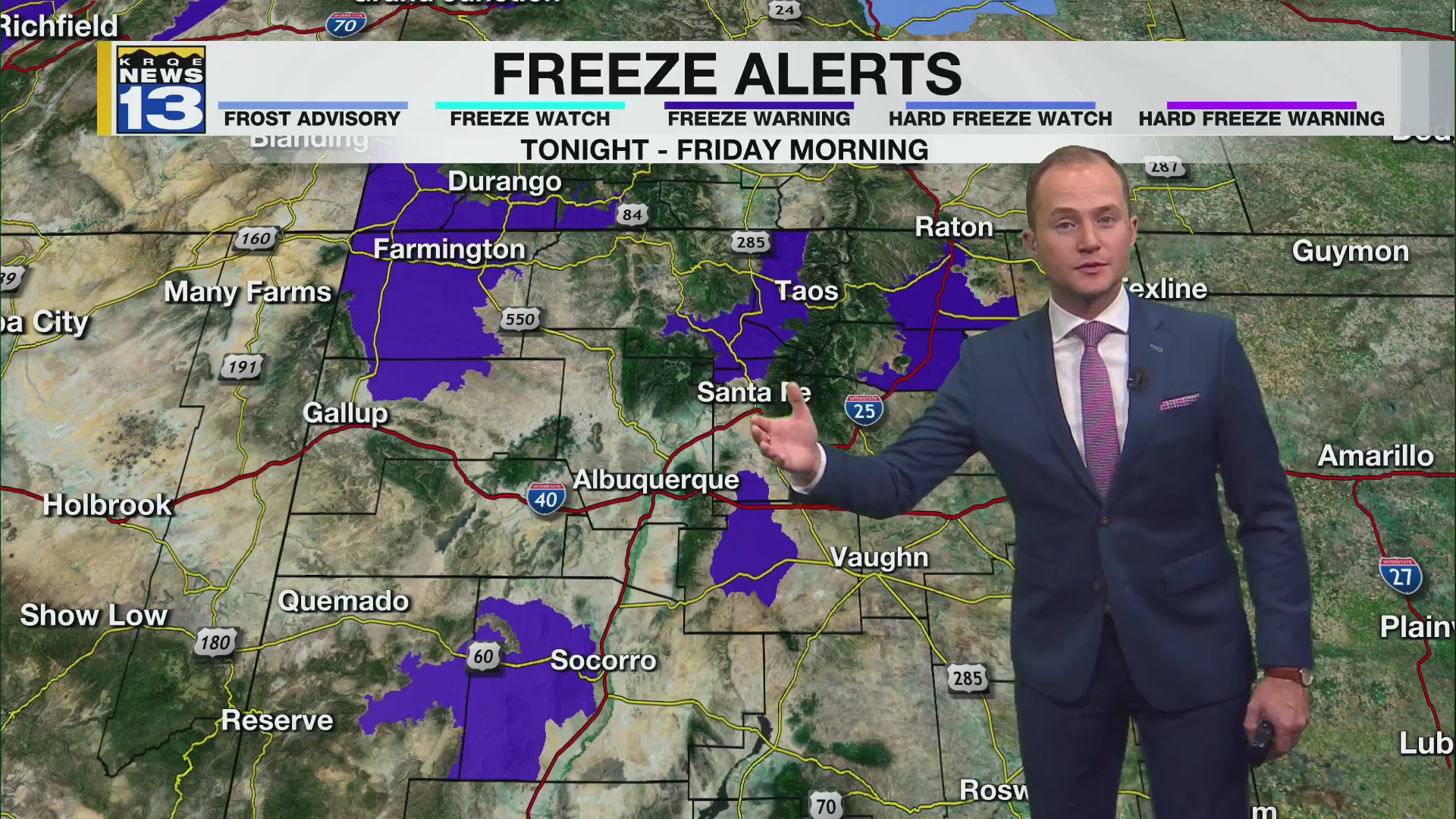 Freeze Warnings in effect tonight for parts of New Mexico – KRQE NEWS ...
