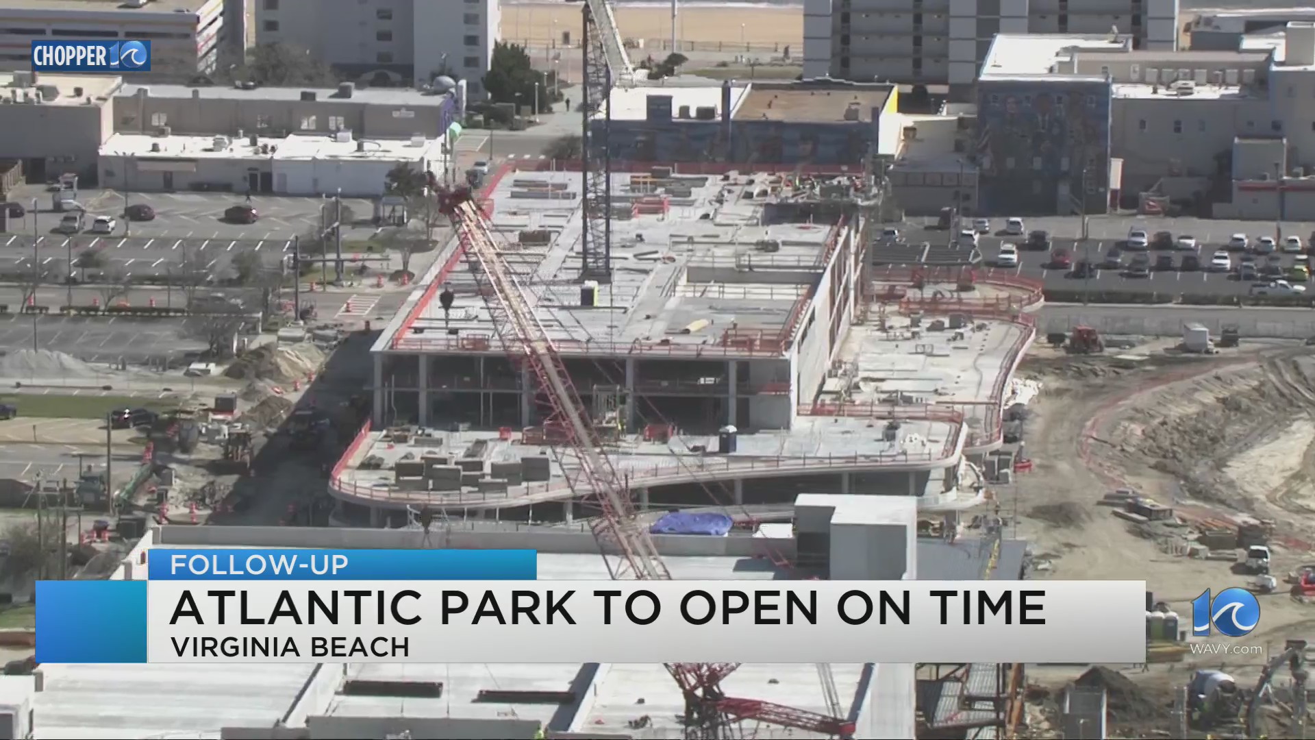 Surf park at Virginia Beach Oceanfront now nearly 50% complete – WAVY.com
