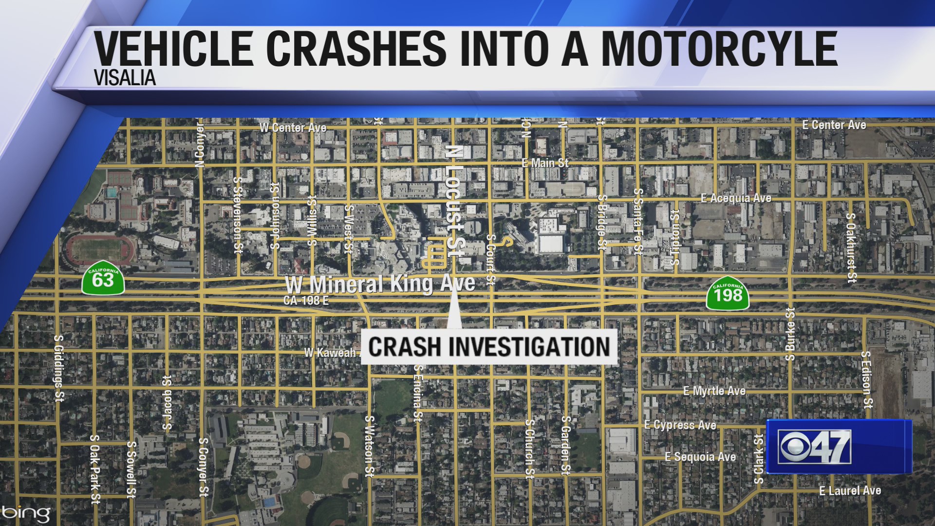 Visalia motorcyclist recovering from morning crash – CBS47 and KSEE24 ...
