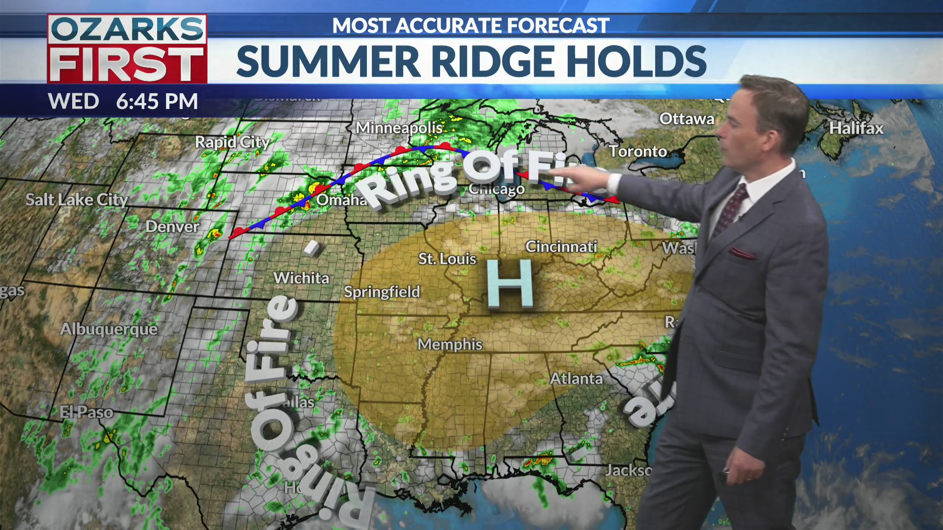 Summer ridge makes way for increased rain chances – KOLR – OzarksFirst.com