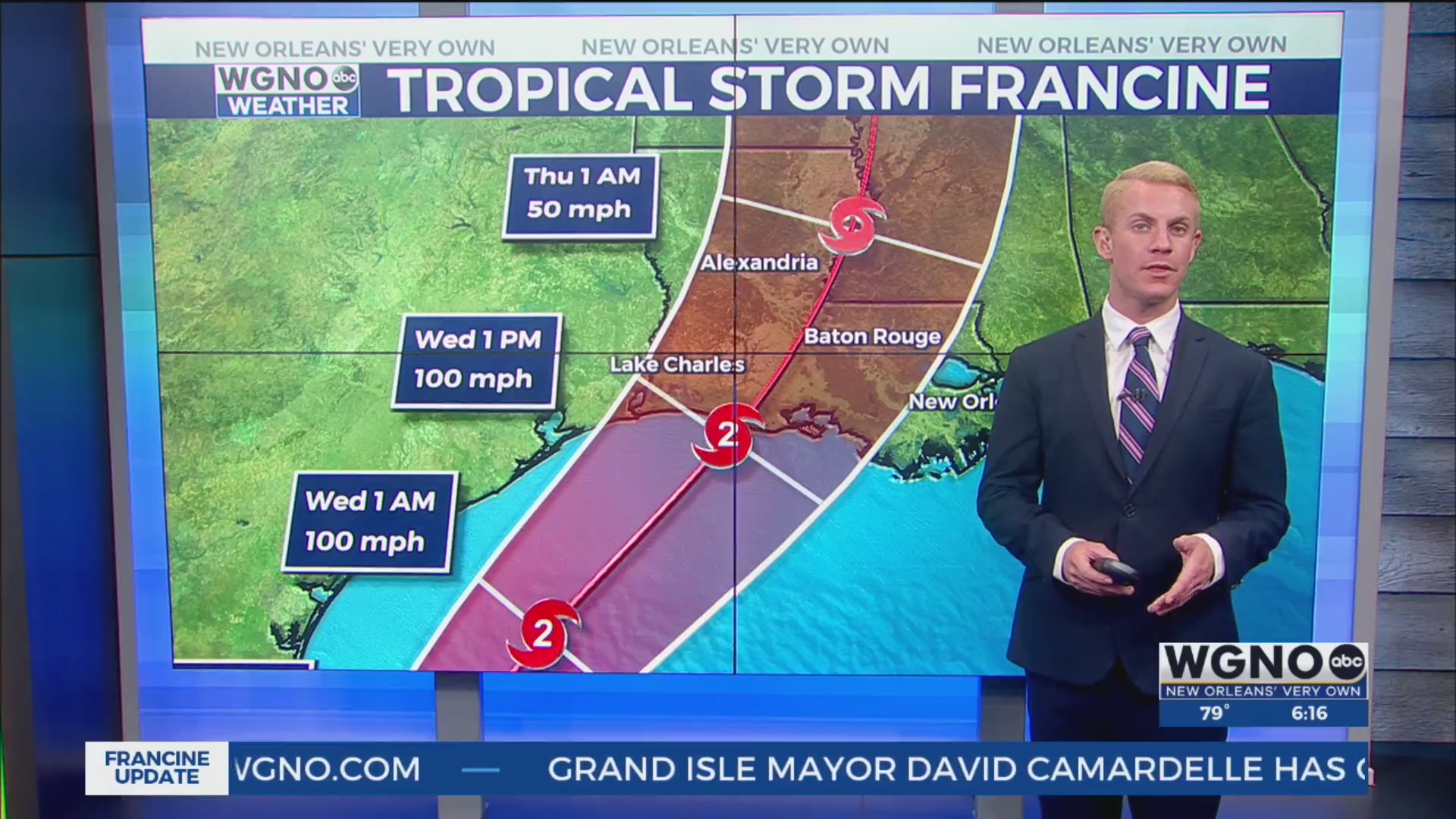 Francine now forecast to be a Category 2 hurricane, landfall earlier ...