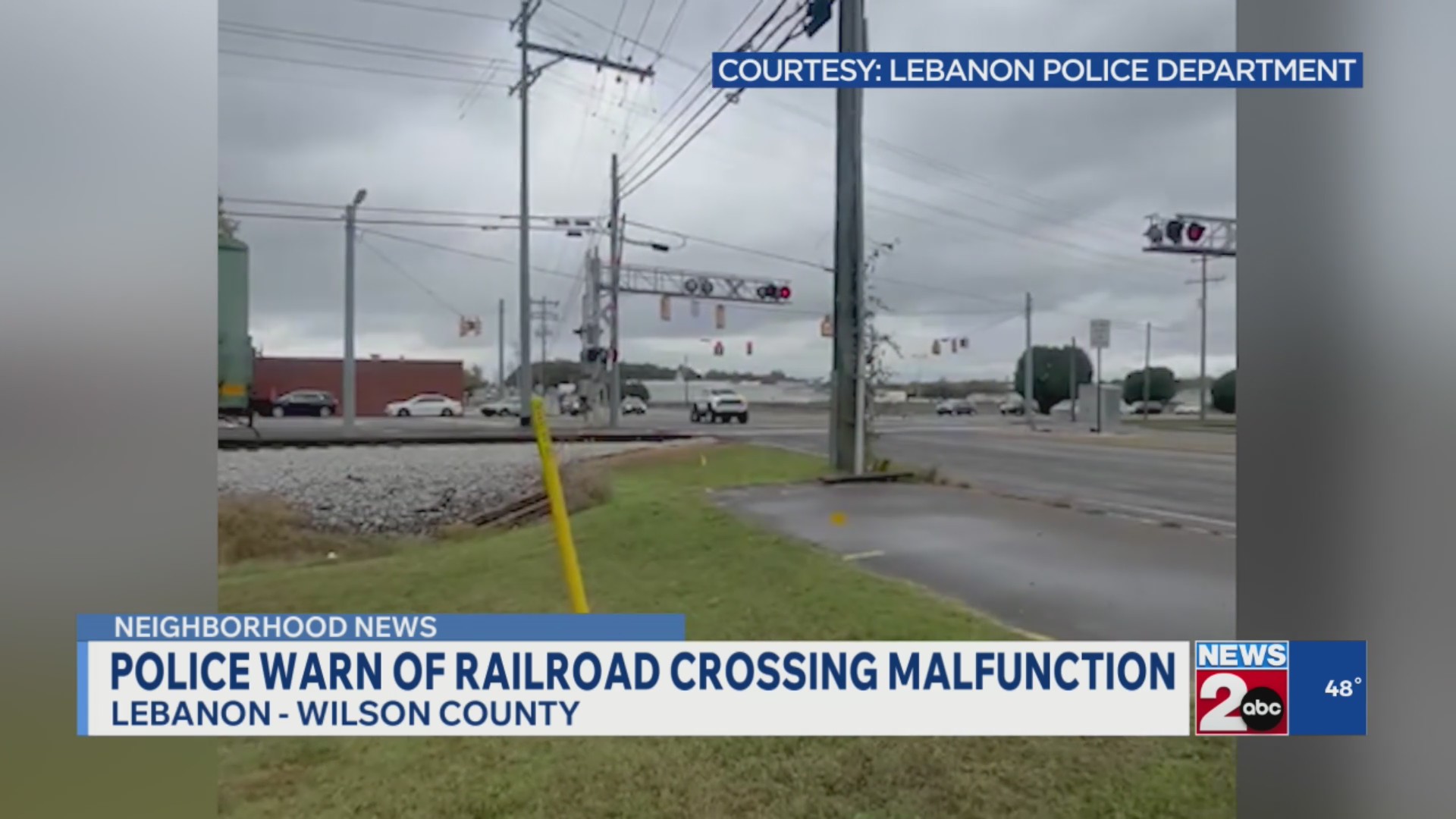 Lebanon police warn of railroad crossing malfunction – WKRN News 2