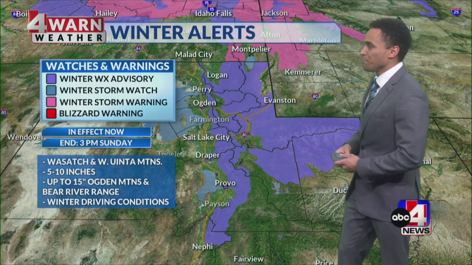 Winter weather advisories in effect for northern mountains – ABC4 Utah