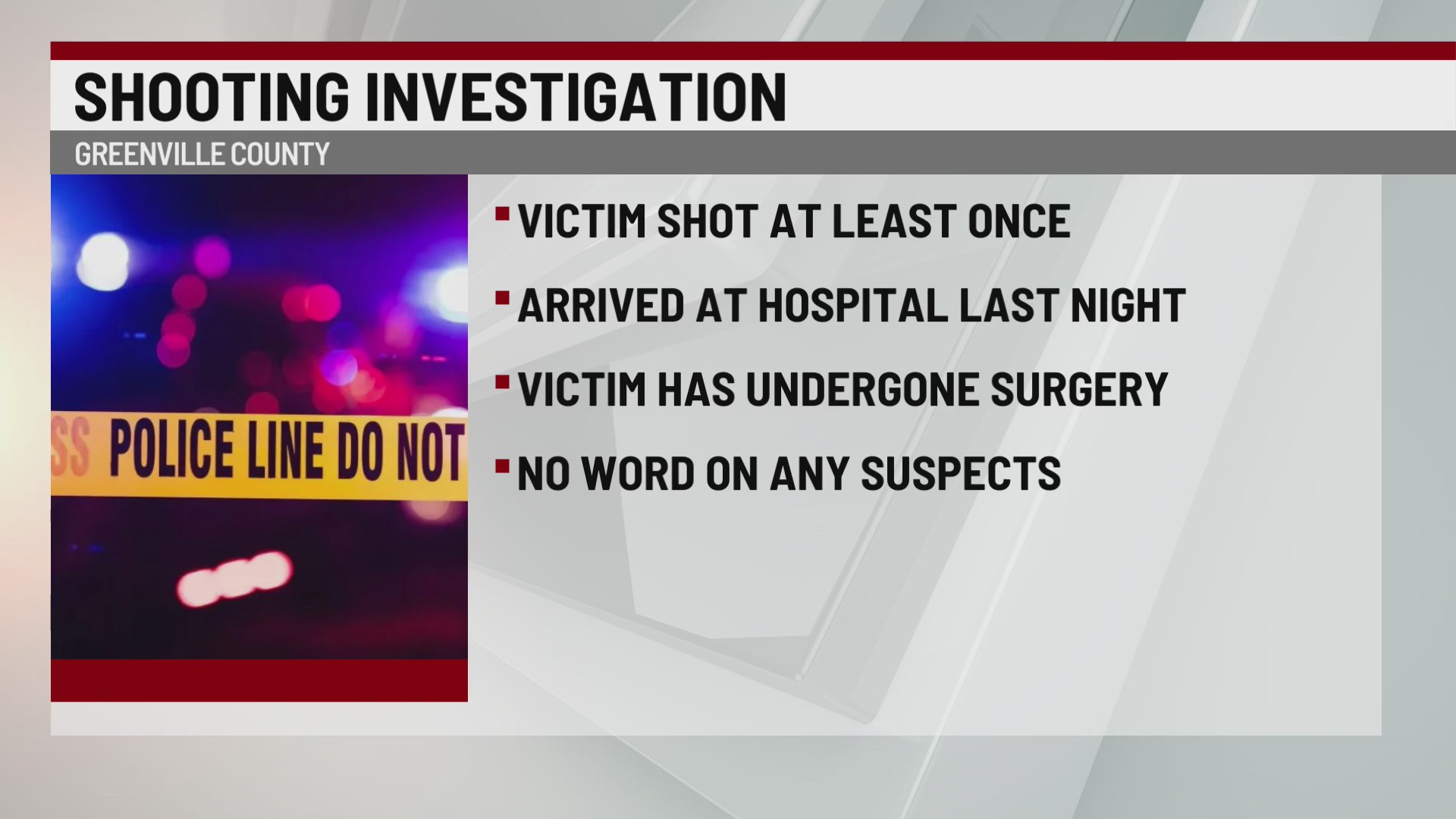 Man shot in Greenville Co. – WSPA 7NEWS