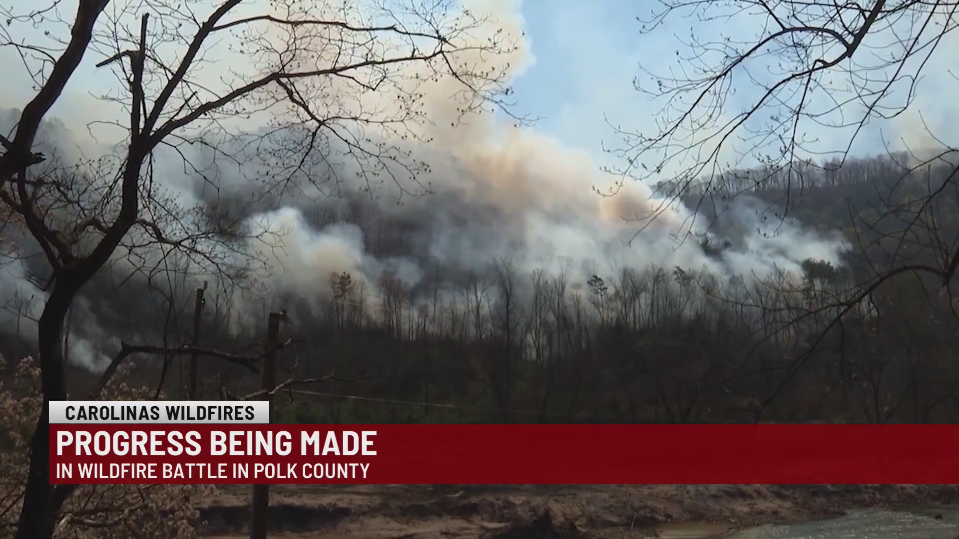 Firefighters make progress on wildfires in Polk Co. – WSPA 7NEWS