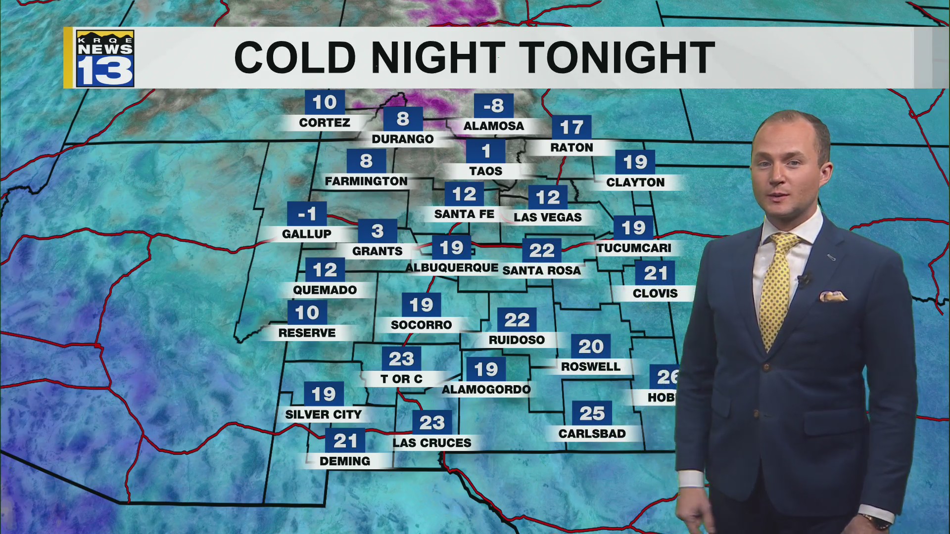Coldest air since January moving into New Mexico – KRQE NEWS 13 ...