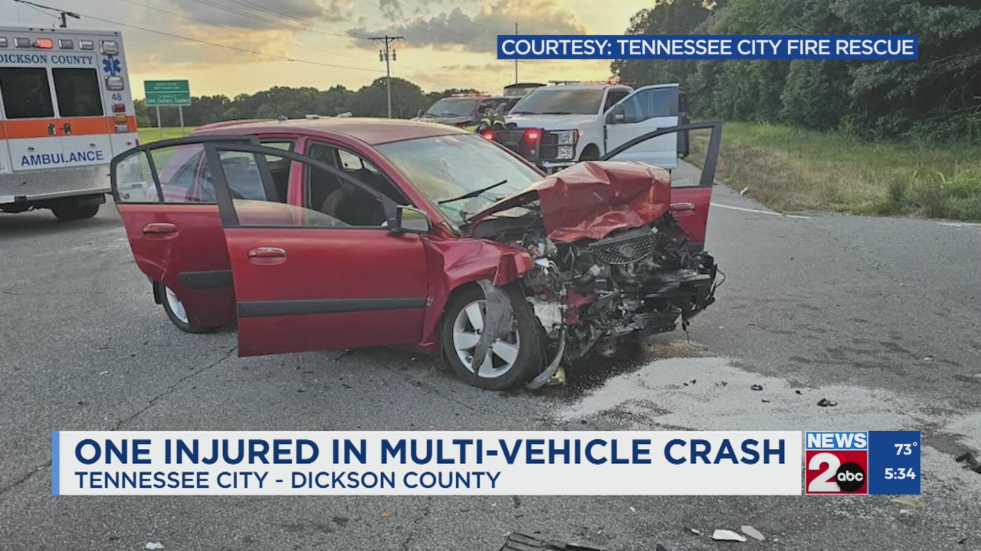 1 injured in multi-vehicle crash in Dickson County – WKRN News 2