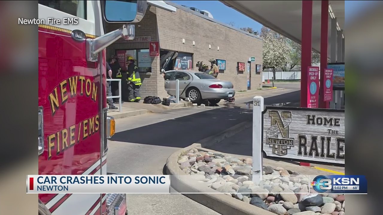 Car crashes into a Newton Sonic – KSN-TV