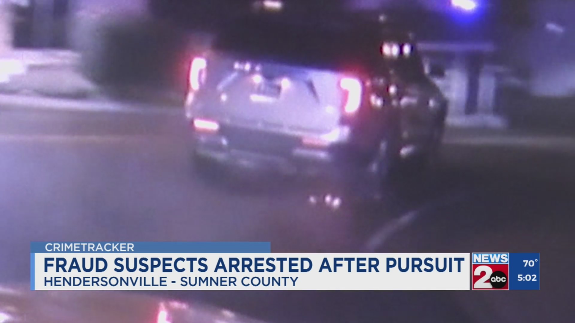 Fraud suspects arrested by Hendersonville, TN police after pursuit ...