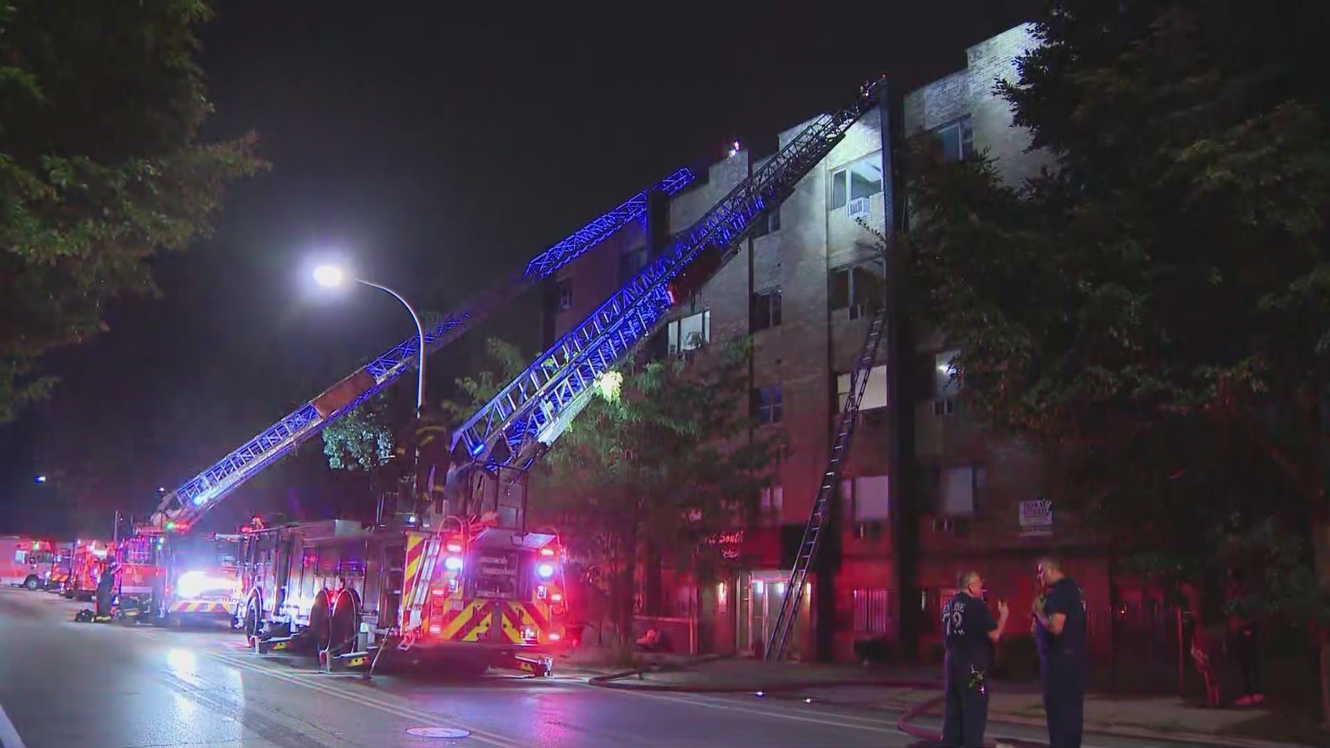 2 people rescued from 4th floor in South Side apartment building fire ...