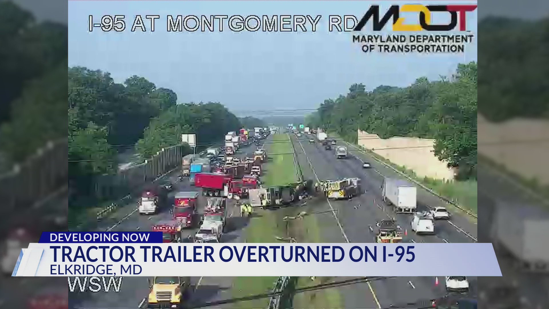 Tractor-trailer overturns on I-95 in Howard County; driver injured – DC ...