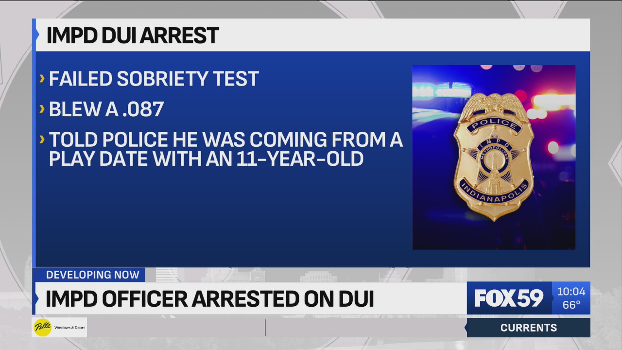 Off-duty IMPD officer arrested for drunk driving with juvenile ...