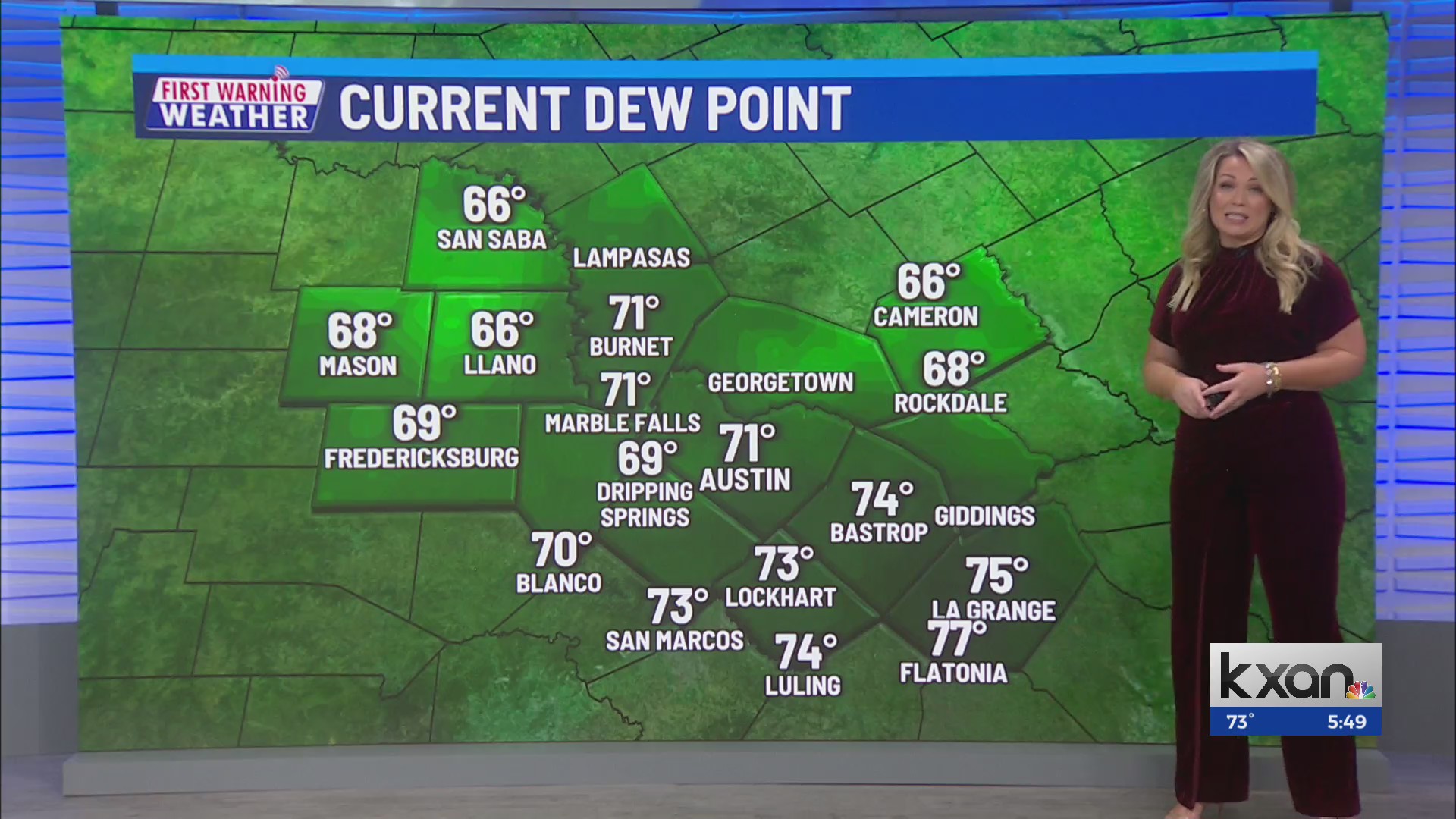 First Warning Weather with Kristen Currie KXAN Austin