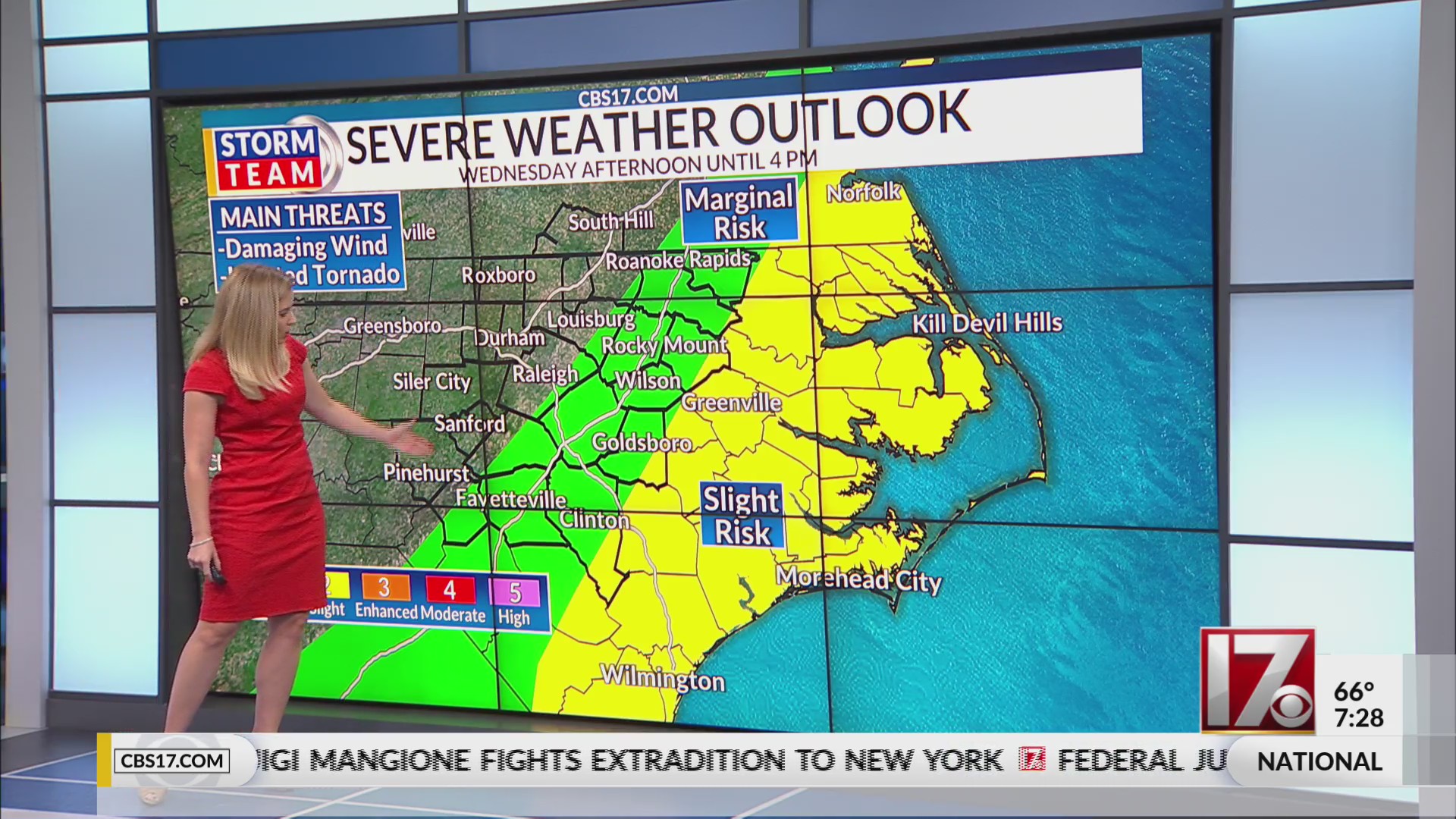 Level 1 Marginal Risk issued throughout central NC – CBS17.com
