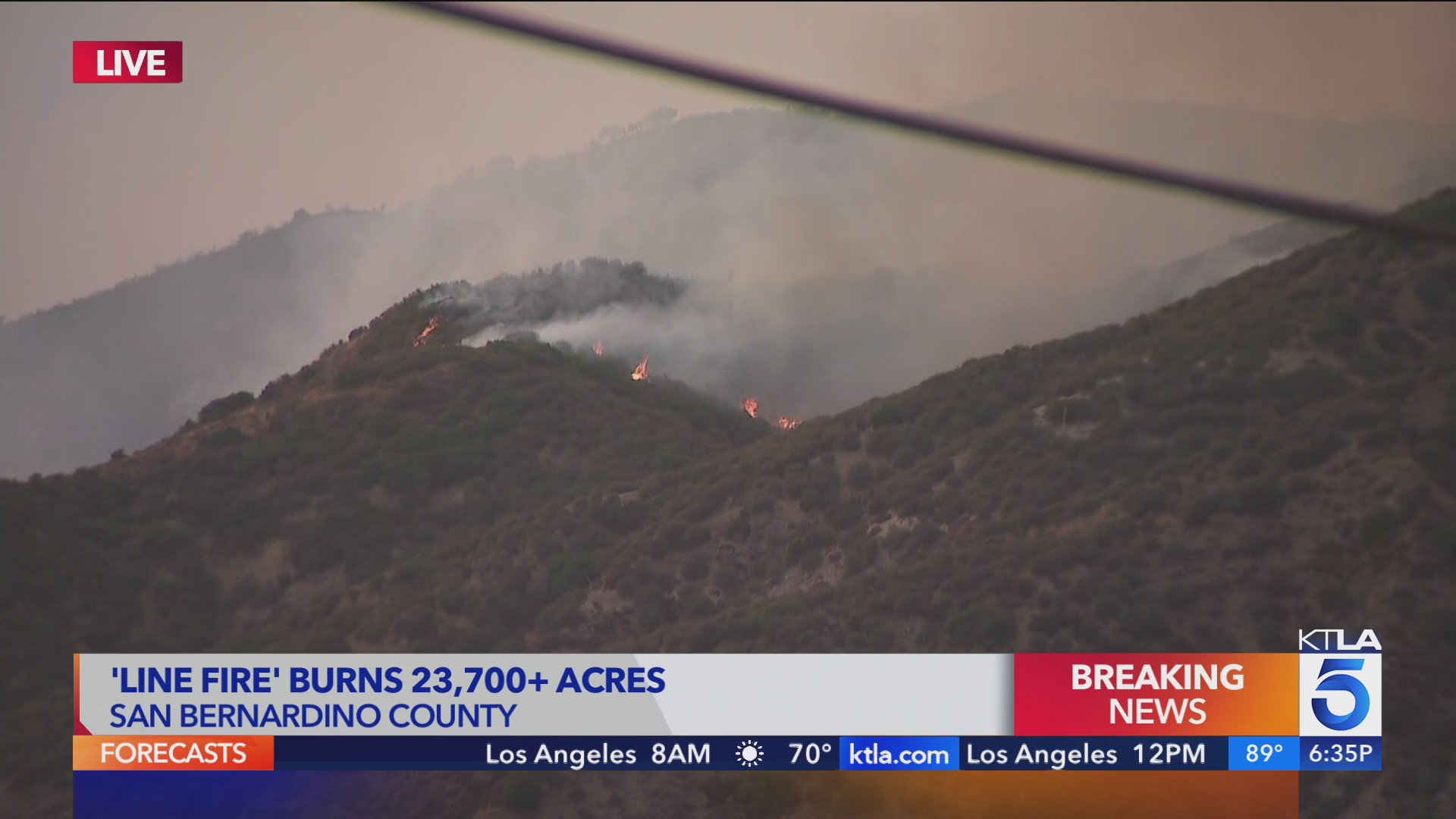 Line Point Fire Evacuations ordered as Line Fire grows to over 23,000 acres – KTLA