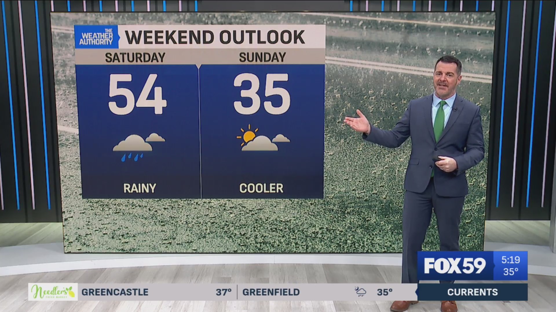 Cooler today before rain/wintry mix returns Wednesday – Fox 59