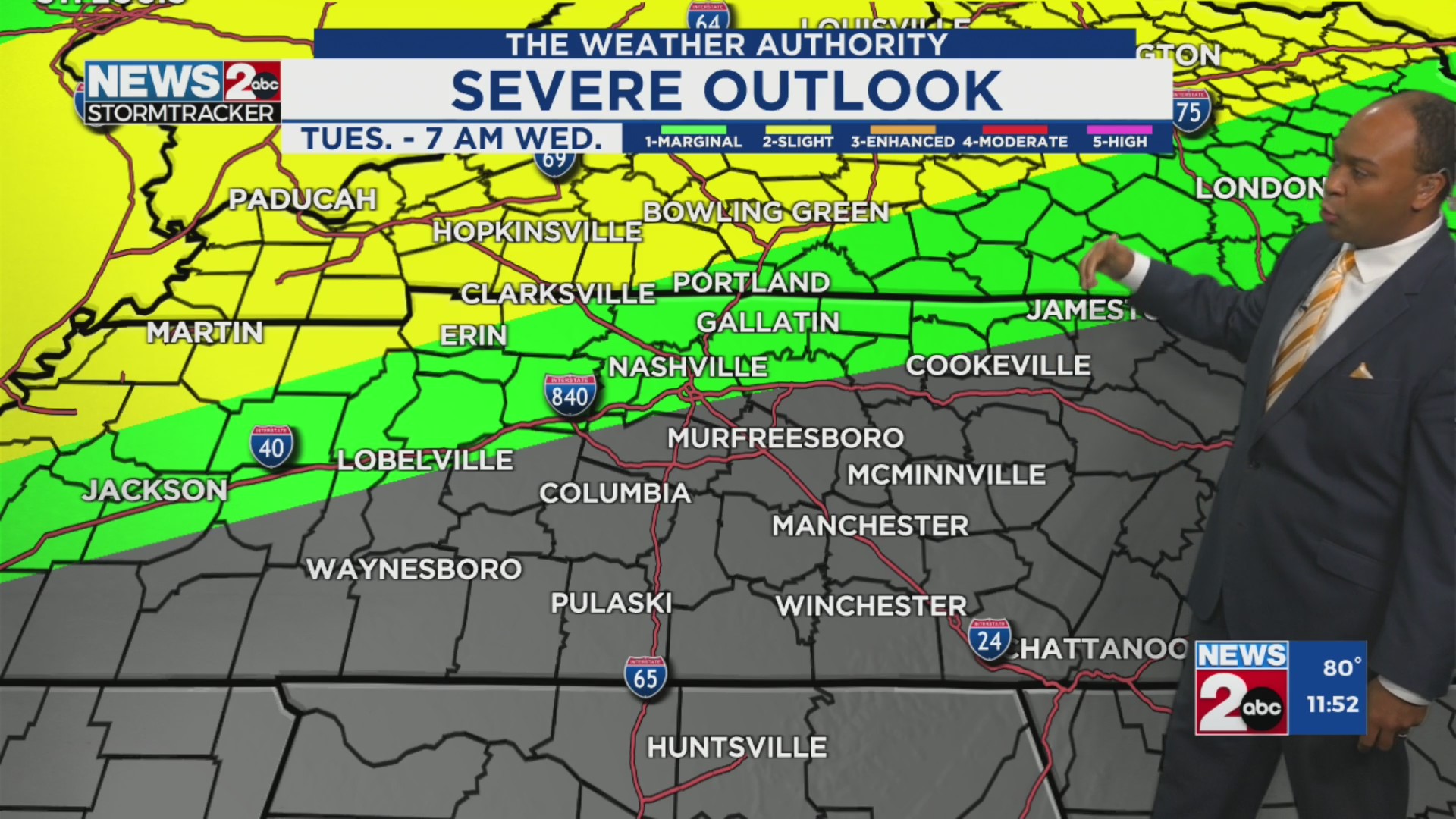 April 28, 2025 Midday Forecast – WKRN News 2
