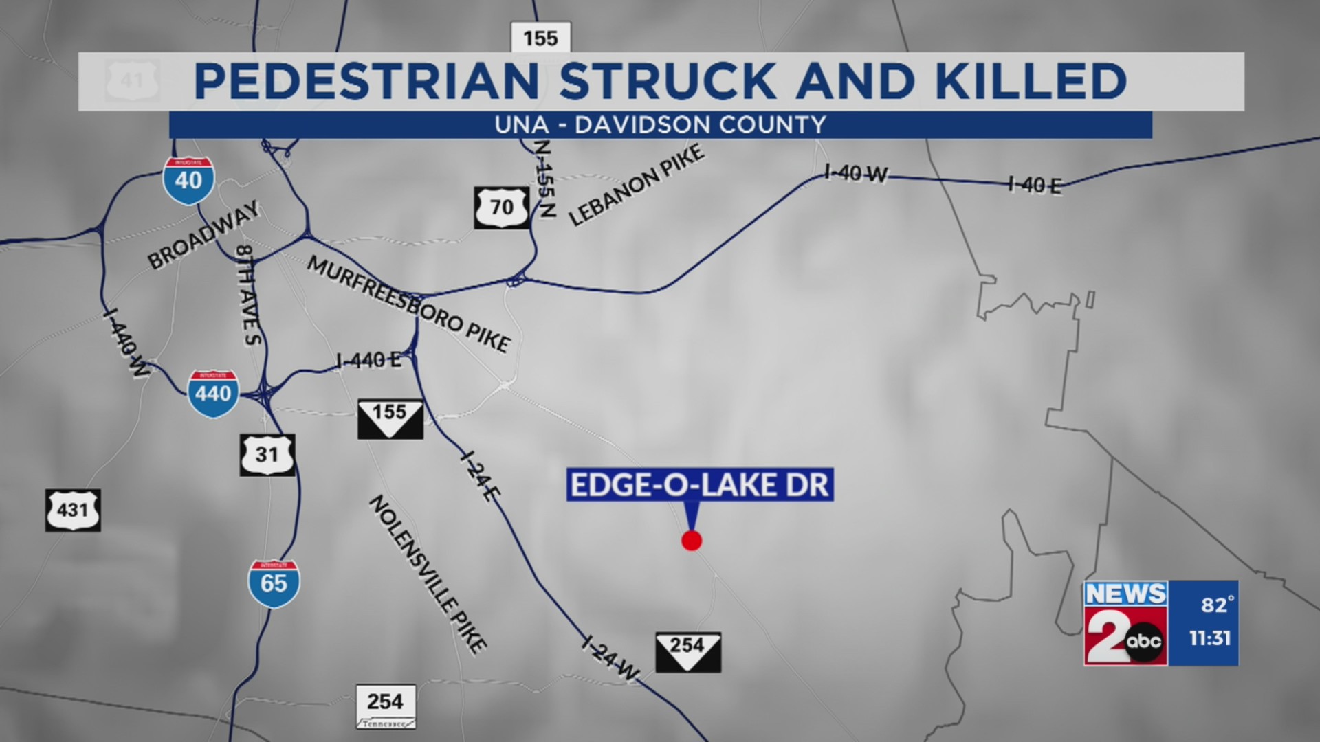 Pedestrian killed while walking along Murfreesboro Pike – WKRN News 2
