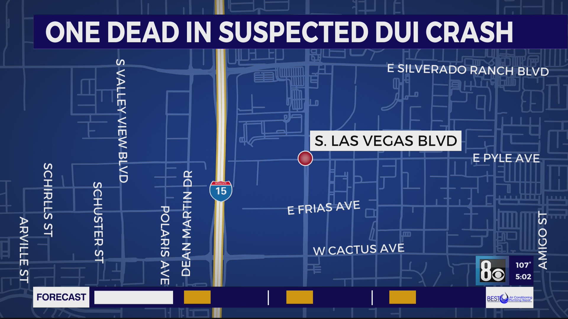 DUI suspected in south Las Vegas valley fatal crash – KLAS