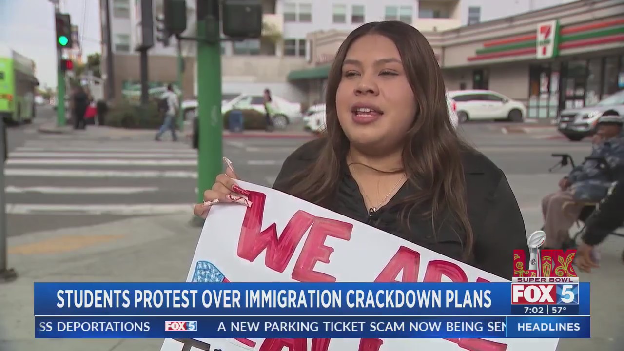 Students protest over immigration crackdown plans – FOX 5 San Diego ...