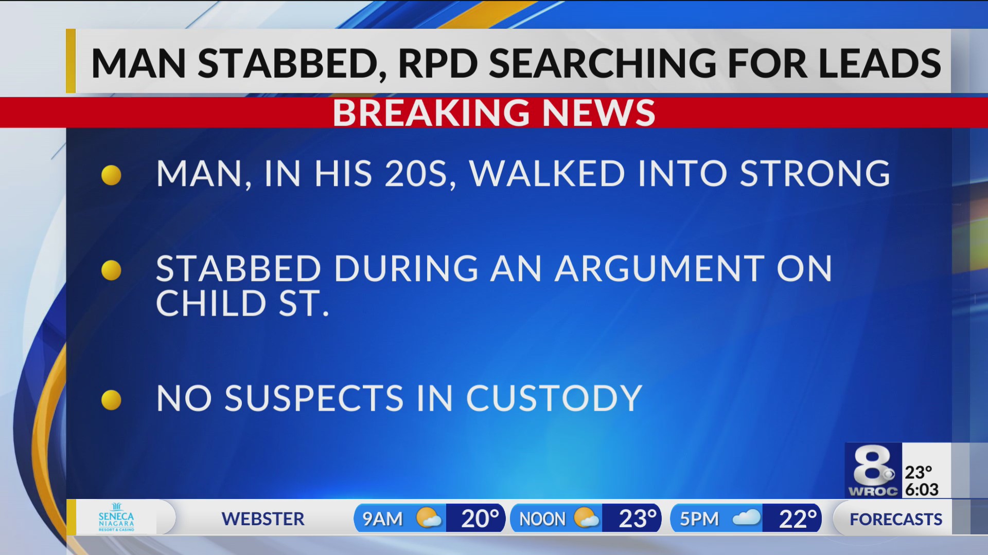 Man hospitalized after Rochester stabbing – RochesterFirst