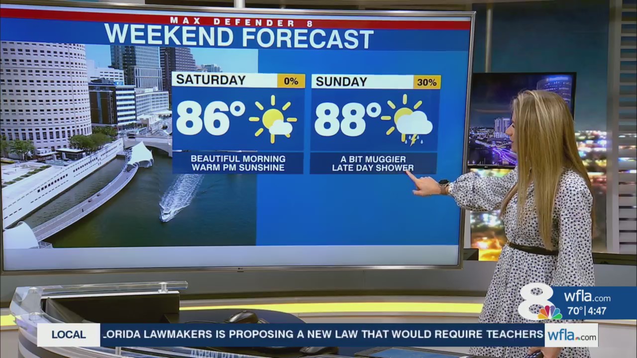 Sunny & warm w/ low humidity through Saturday – WFLA