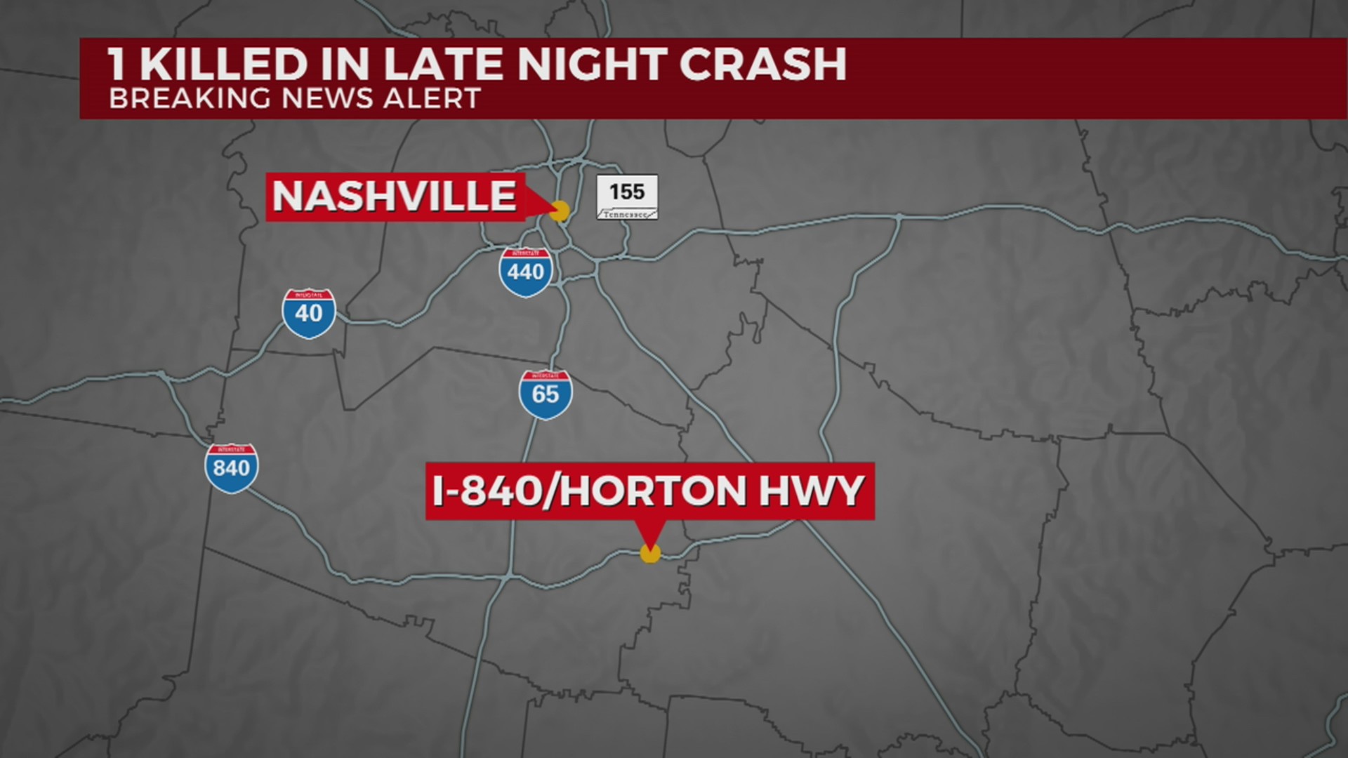 1 dead after crash on I-840 in Williamson County – WKRN News 2