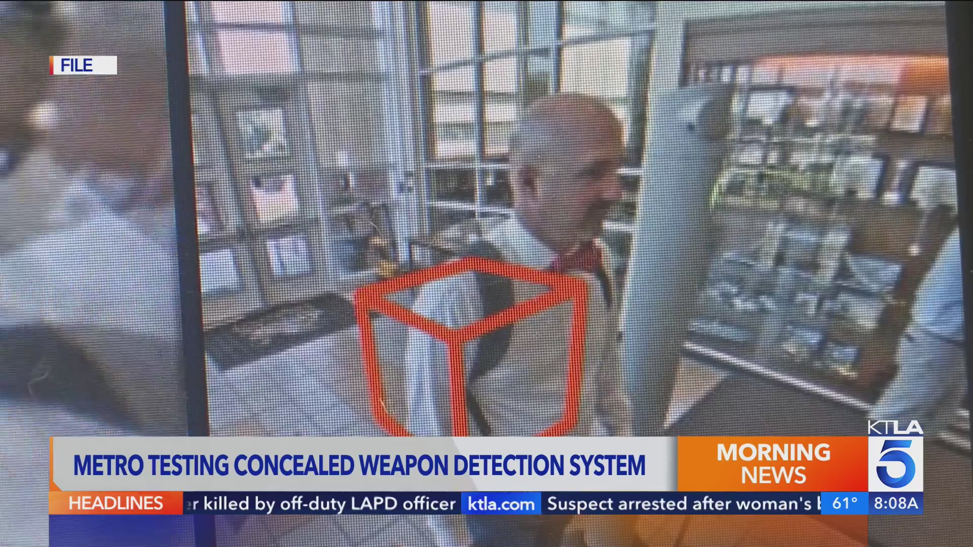 Metro Testing Concealed Weapon Detection System Ktla