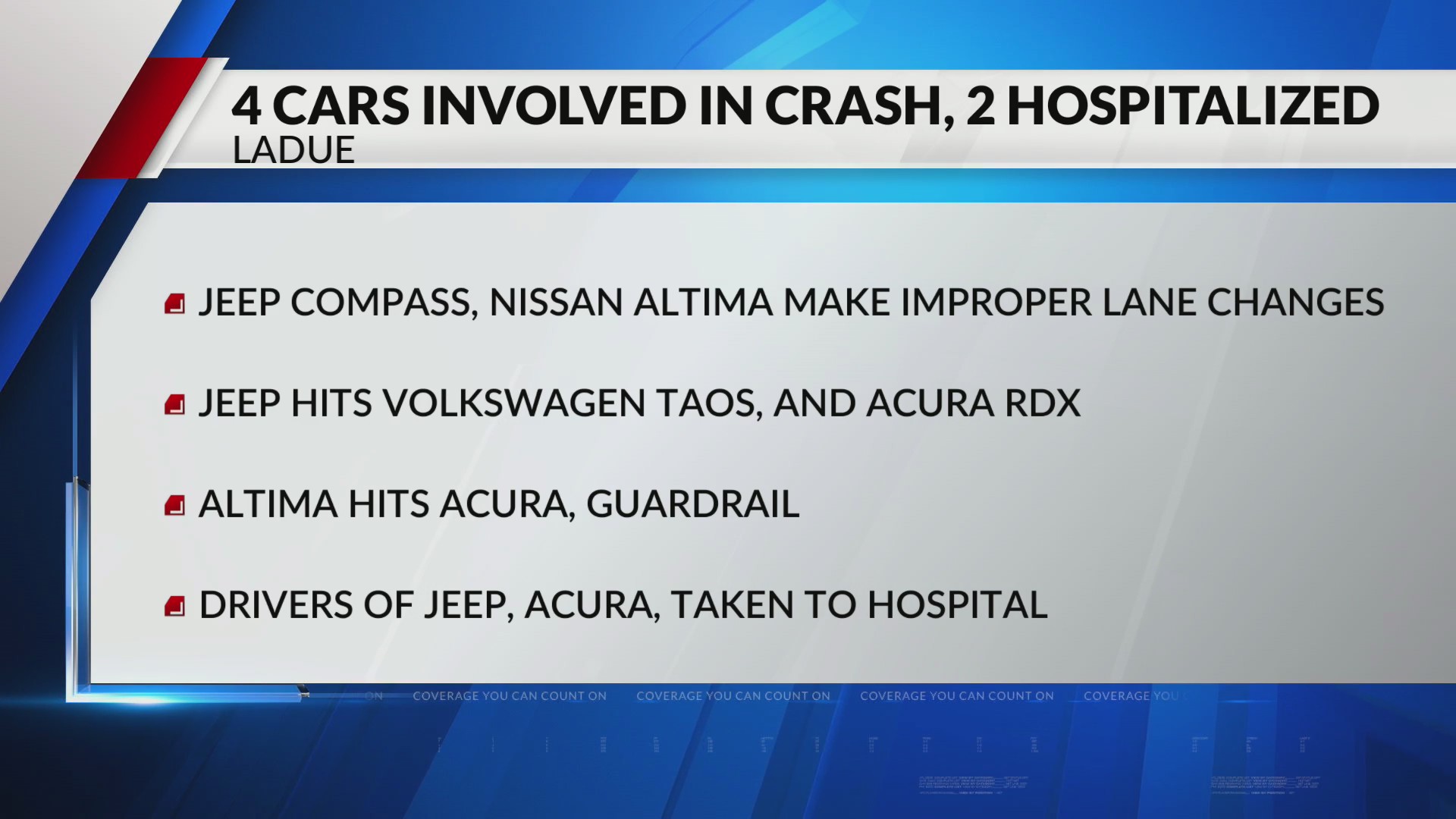 Crash on I-64 in Ladue results in two injuries – FOX 2
