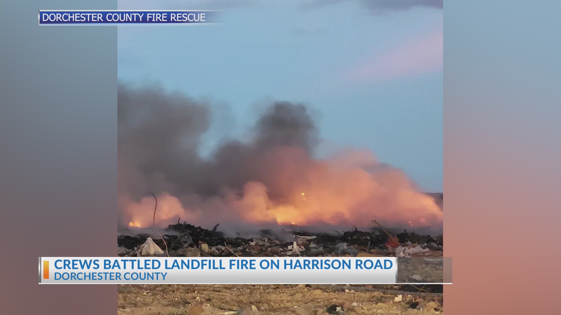 Dorchester County landfill fire suppressed; no injuries – WCBD News 2